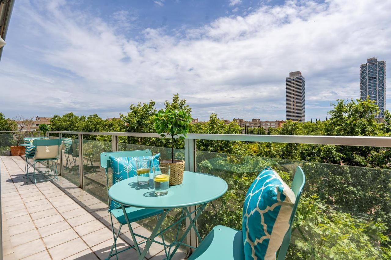Apartamento Lodging Beach Penthouse Near Center With Pool Barcelona