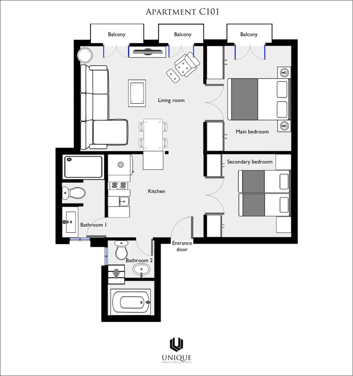 Apartamento Unique - Luxurious Oasis Barcelona