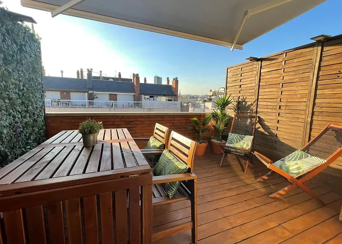 Barcelona Penthouse Private Terrace Sustainable Stay Keyless Access